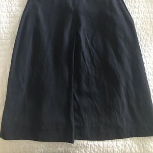 Giorgio Armani Navy Linen Skirt Size 44